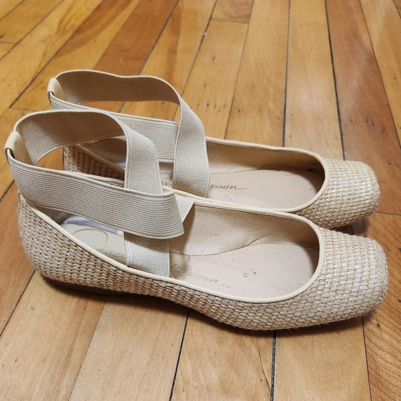 Jessica Simpson Mandalaye Bermuda Raffia Flat Shoes Natural - Picture 2 of 5